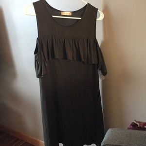 Olive Green Open Shoulder Alrtr’d State Dress